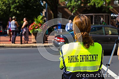 Lancaster Parking Enforcement Officer Editorial Stock Photo